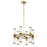 Alora Revolve Clear Glass/Natural Brass 12 Lights Chandeliers