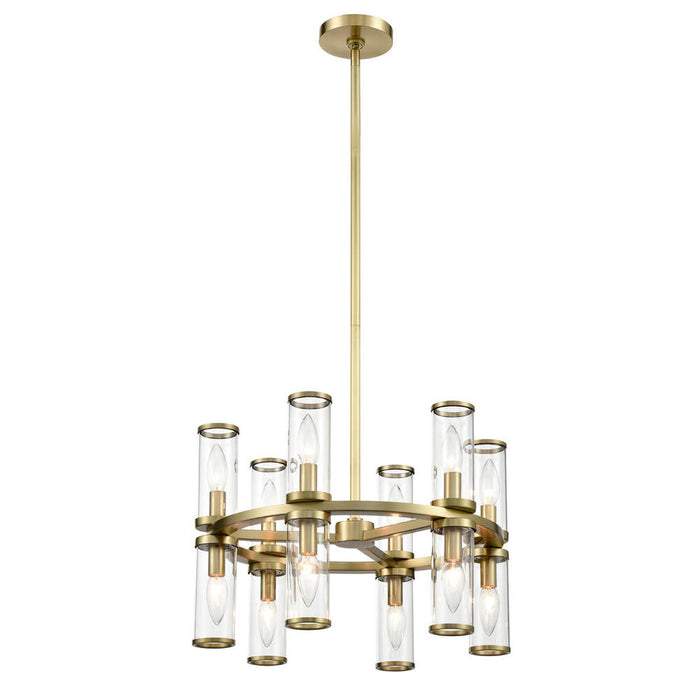 Revolve Clear Glass/natural Brass 12 Lights Chandeliers | CH309066NBCG