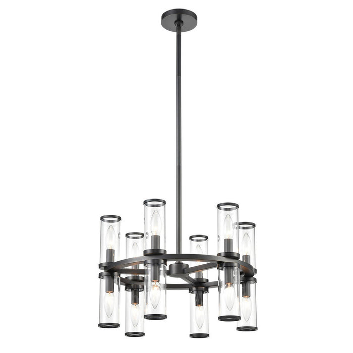 Alora Revolve Clear Glass/Urban Bronze 12 Lights Chandeliers