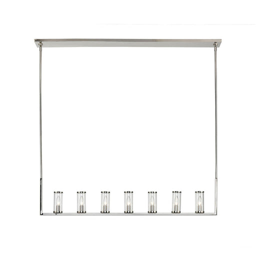 Alora Revolve Clear Glass/Polished Nickel 7 Lights Linear Pendant