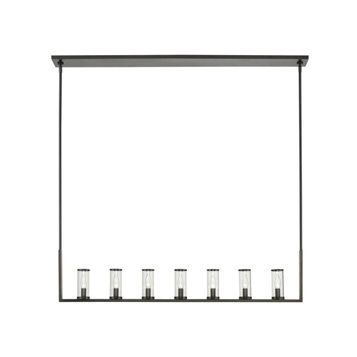 Alora Revolve Clear Glass/Urban Bronze 7 Lights Linear Pendant