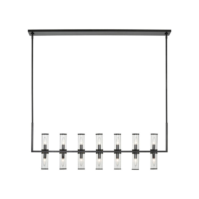 Revolve Clear Glass/urban Bronze 14 Lights Linear Pendant | LP309077UBCG