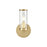 Alora Revolve Clear Glass/Natural Brass 1 Light Wall/Vanity