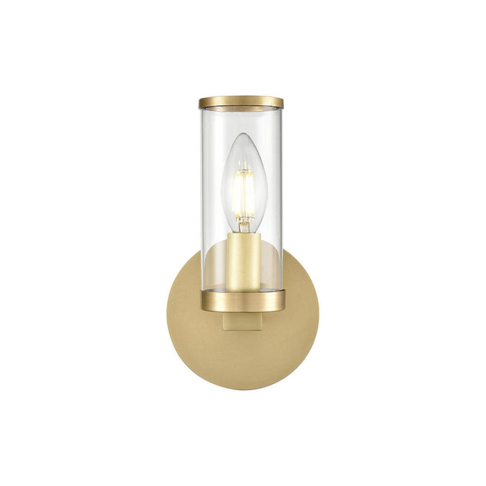 Revolve Clear Glass/natural Brass 1 Light Wall/vanity | WV309001NBCG