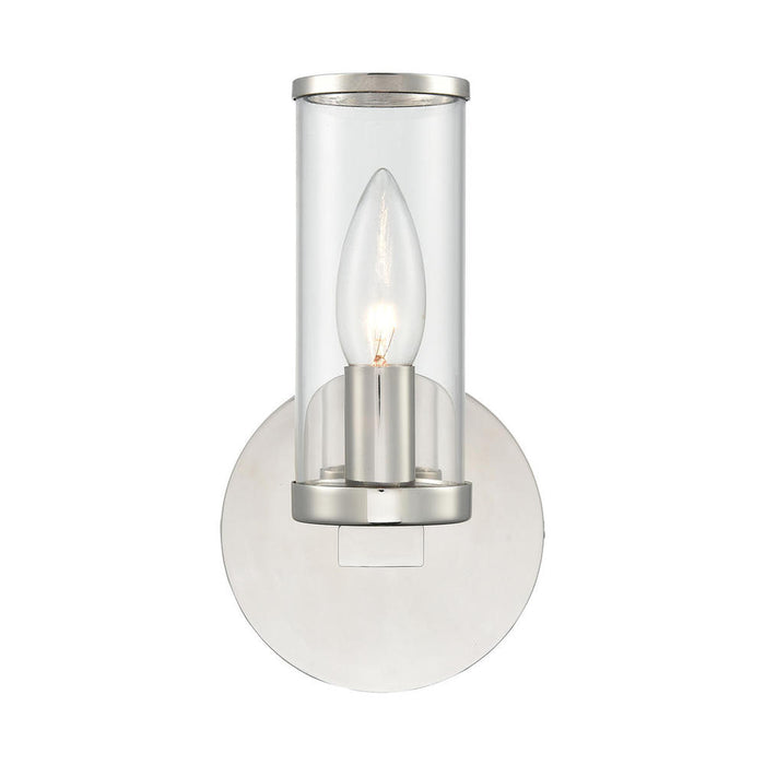 Revolve Clear Glass/polished Nickel 1 Light Wall/vanity | WV309001PNCG
