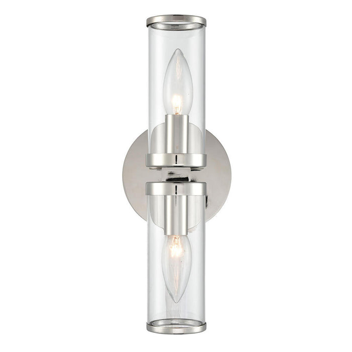 Revolve Clear Glass/polished Nickel 2 Lights Wall/vanity | WV309002PNCG