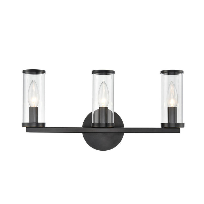 Alora Revolve Clear Glass/Urban Bronze 3 Lights Wall/Vanity