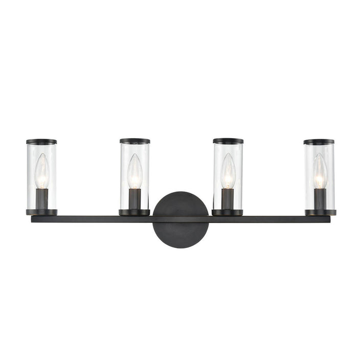 Alora Revolve Clear Glass/Urban Bronze 4 Lights Wall/Vanity