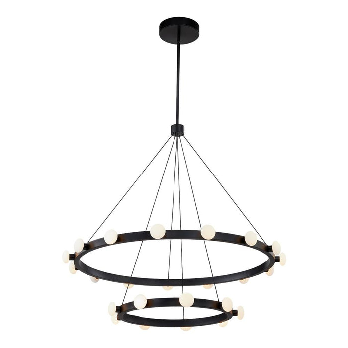Rezz 36-in Black Led Chandeliers | CH63436-BK