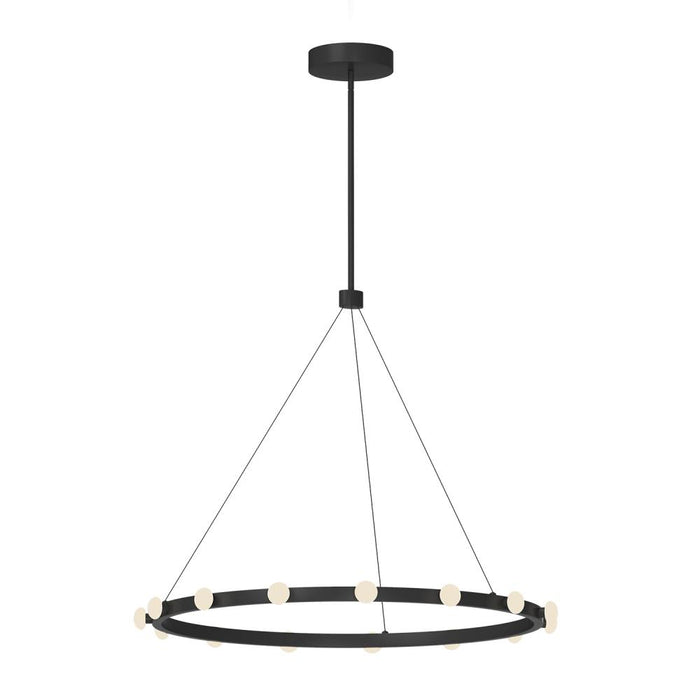 Rezz 28-in Black Led Pendant | PD63428-BK