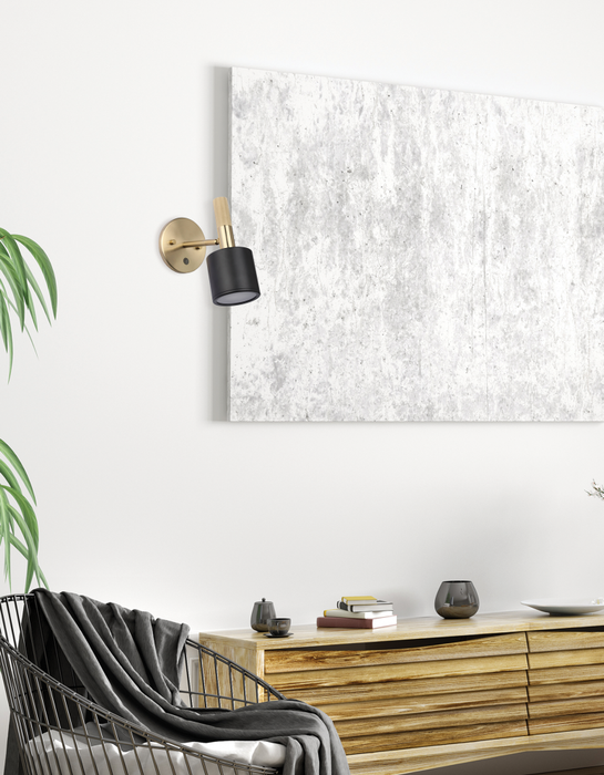 1lt Wall Sconce, Mb+agb W/ Fr Diffuser | RHS-1W-MB-AGB