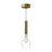 Rise 6-in Brushed Gold/clear Led Pendant | PD30501-BG/CL