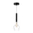 Kuzco Lighting Inc Rise 6-in Black/Clear LED Pendant