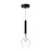 Rise 6-in Black/clear Led Pendant | PD30501-BK/CL