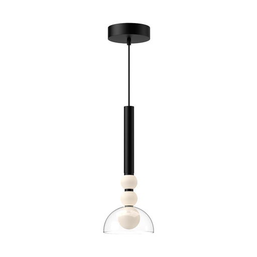 Rise 6-in Black/clear Led Pendant | PD30502-BK/CL