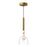 Rise 6-in Brushed Gold/clear Led Pendant | PD30505-BG/CL-UNV