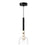 Rise 6-in Black/clear Led Pendant | PD30505-BK/CL-UNV