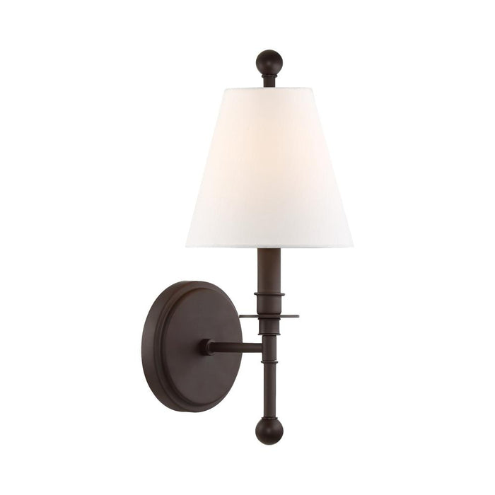 Crystorama Riverdale 1 Light Dark Bronze Sconce