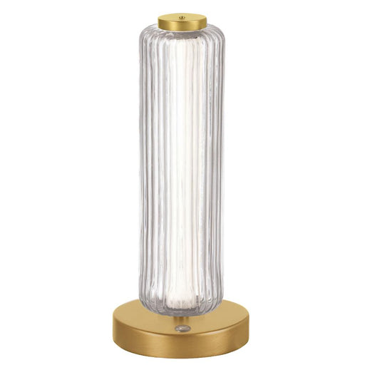 10w Table Lamp, Agb W/ Clr Fluted Glass | RMA-1510LEDT-AGB