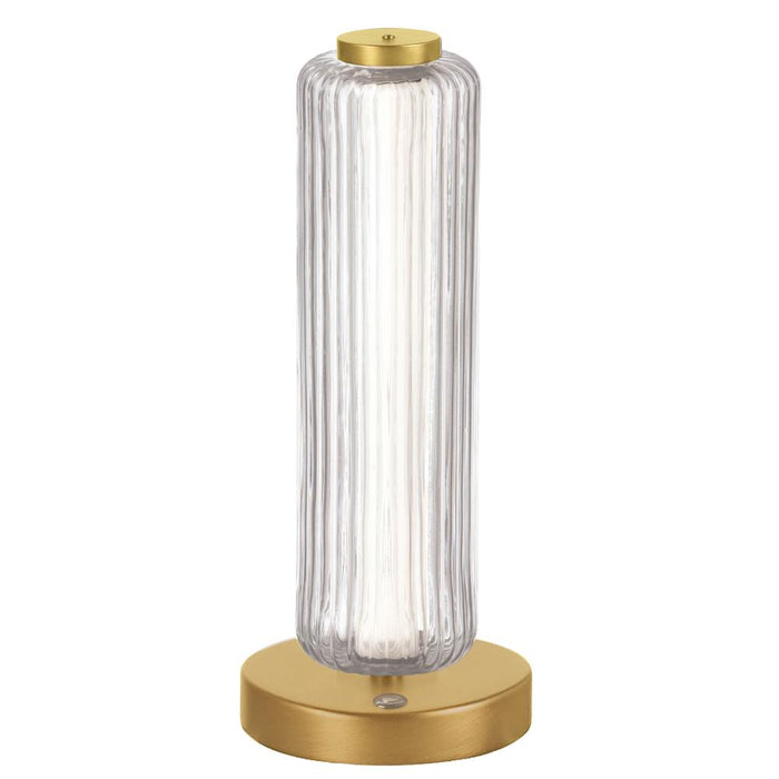 10w Table Lamp, Agb W/ Clr Fluted Glass | RMA-1510LEDT-AGB
