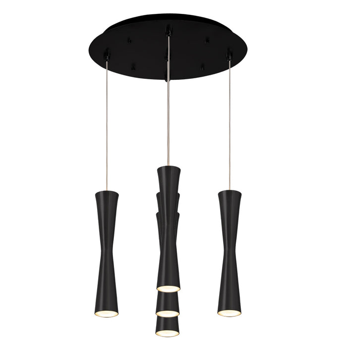 Robson 14-in Black 5-light Multi Pendant | MP42502BK-05