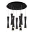 Robson 18-in Black 9-light Multi Pendant | MP42502BK-09