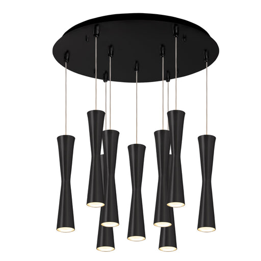 Robson 18-in Black 9-light Multi Pendant | MP42502BK-09