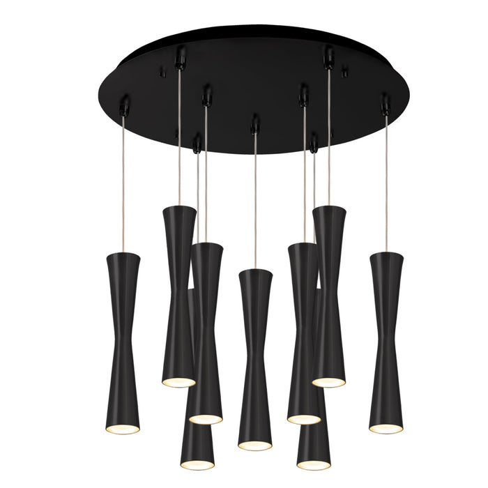 Robson 18-in Black 9-light Multi Pendant | MP42502BK-09