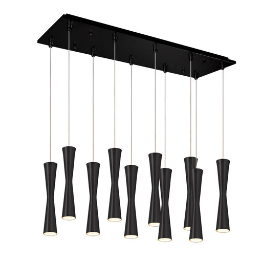 Robson 27-in Black 10-light Multi Pendant | MP42502BK-10