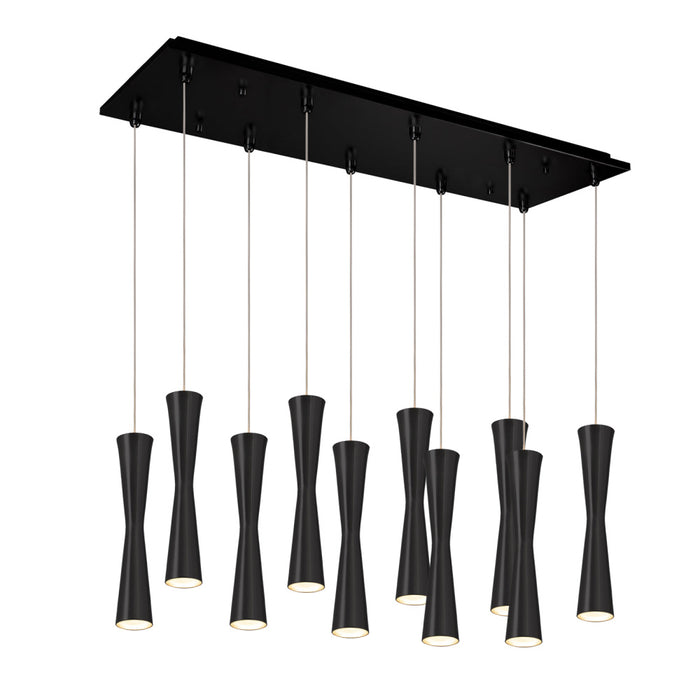 Robson 27-in Black 10-light Multi Pendant | MP42502BK-10