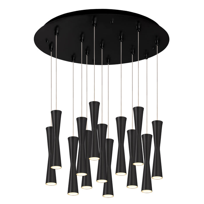 Robson 24-in Black 13-light Multi Pendant | MP42502BK-13