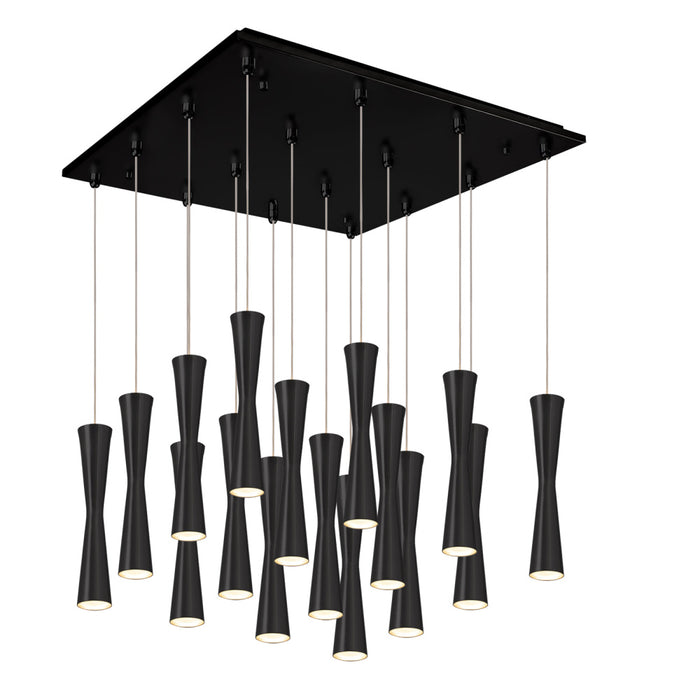 Robson 19-in Black 16-light Multi Pendant | MP42502BK-16