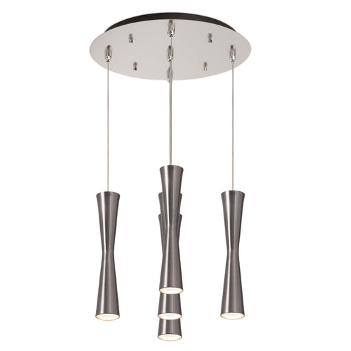 Robson 14-in Brushed Nickel 5-light Multi Pendant | MP42502BN-05