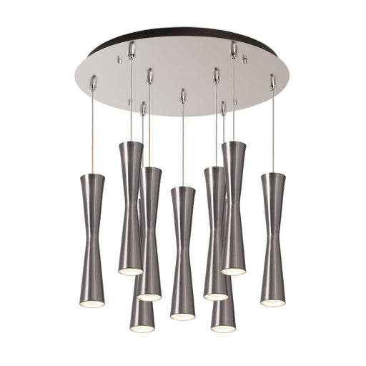 Robson 18-in Brushed Nickel 9-light Multi Pendant | MP42502BN-09
