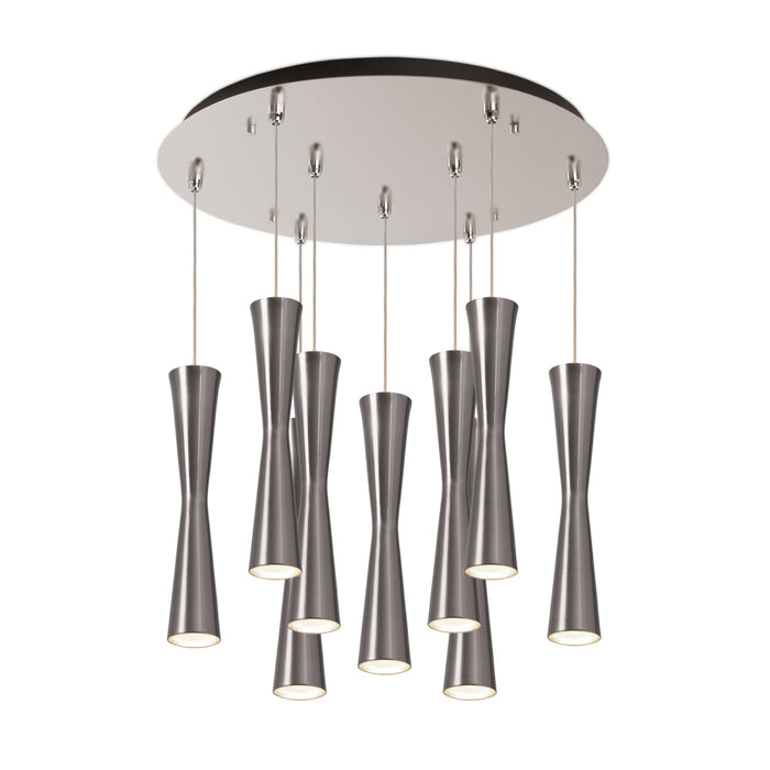 Robson 18-in Brushed Nickel 9-light Multi Pendant | MP42502BN-09