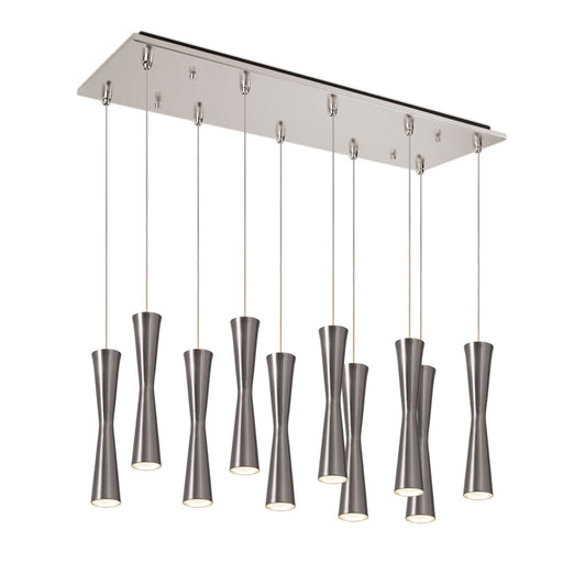 Robson 27-in Brushed Nickel 10-light Multi Pendant | MP42502BN-10