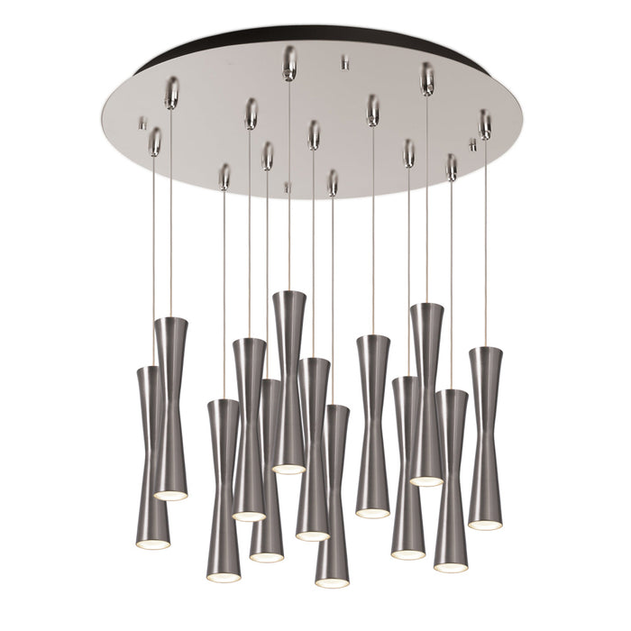 Robson 24-in Brushed Nickel 13-light Multi Pendant | MP42502BN-13