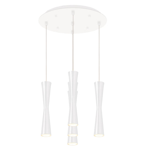 Robson 14-in White 5-light Multi Pendant | MP42502WH-05