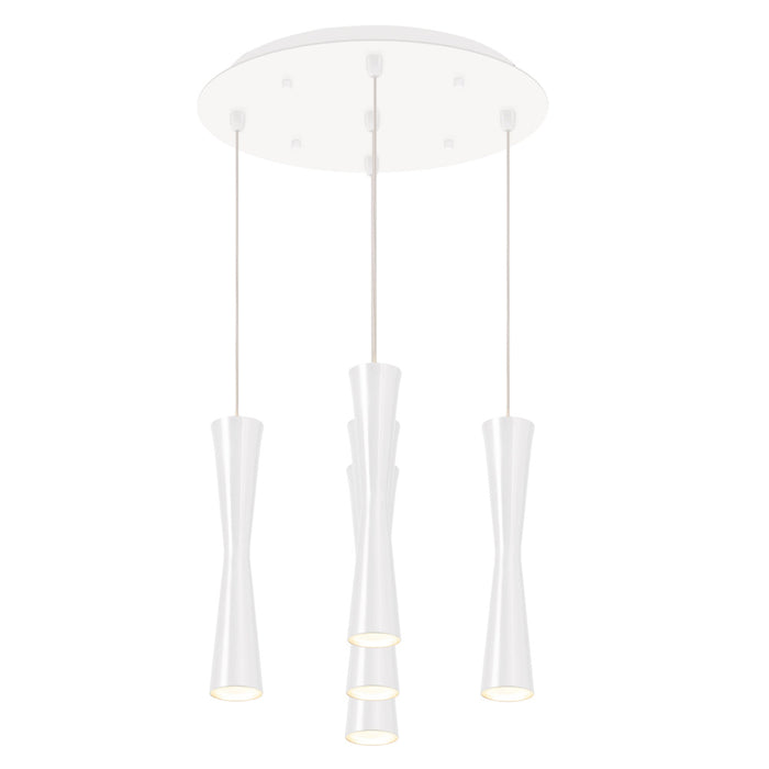 Robson 14-in White 5-light Multi Pendant | MP42502WH-05
