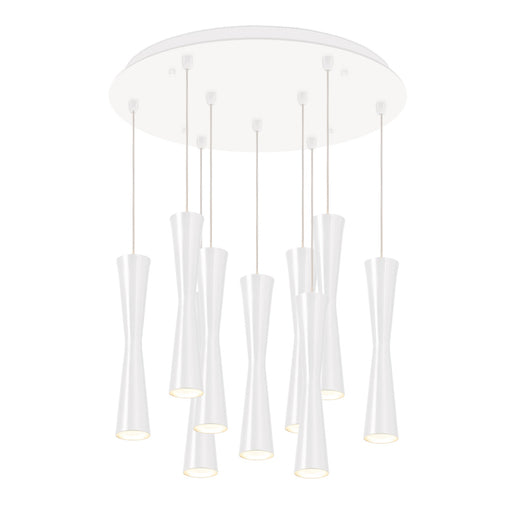 Robson 18-in White 9-light Multi Pendant | MP42502WH-09