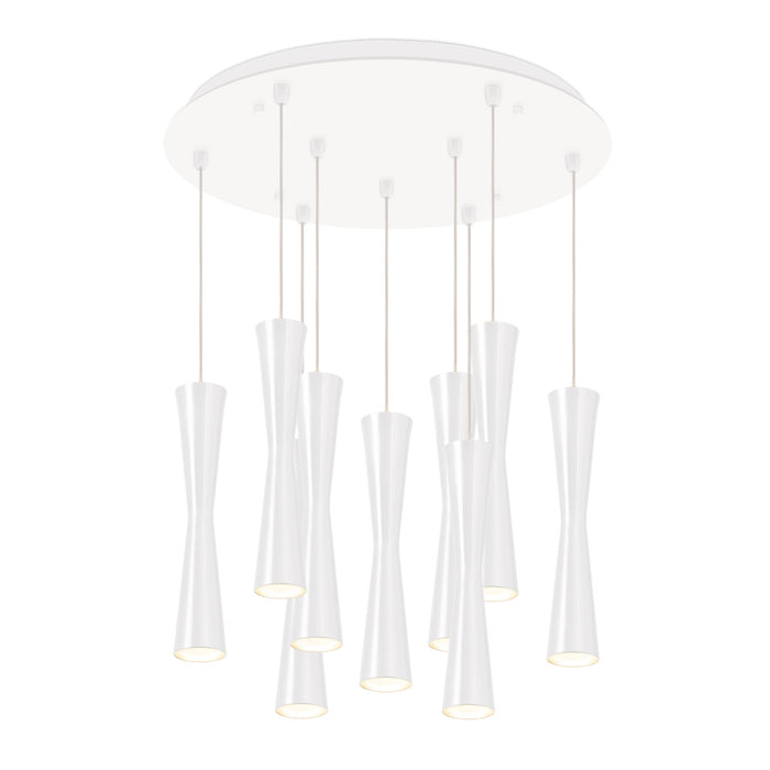 Robson 18-in White 9-light Multi Pendant | MP42502WH-09