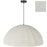 1 Light Matte Black Pendant W/ Beige Linen Shade | RON-301P-MB