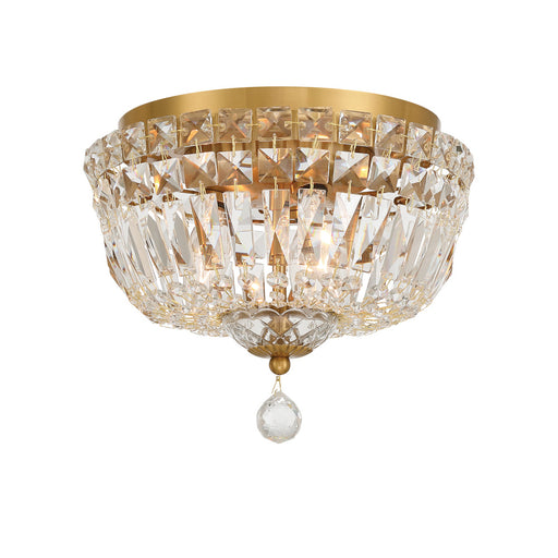 Roslyn 10'' Aged Brass Flush Mount | ROS-A1003-AG-CL-MWP