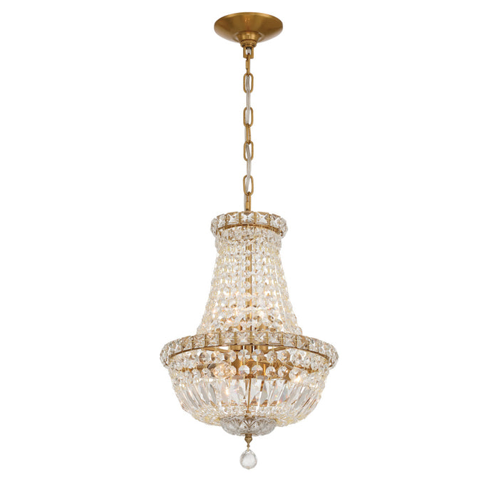 Roslyn 12'' Aged Brass Chandelier | ROS-A1006-AG-CL-MWP