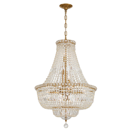 Roslyn 22'' Aged Brass Chandelier | ROS-A1009-AG-CL-MWP