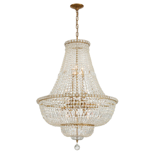 Roslyn 28'' Aged Brass Chandelier | ROS-A1015-AG-CL-MWP
