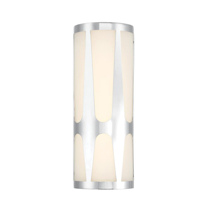 Crystorama Royston Integrated LED Polished Chrome Sconce