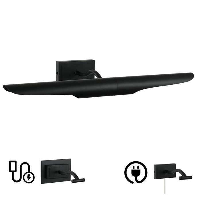 2 Light Matte Black Picture Light | RSN-222PIC-MB