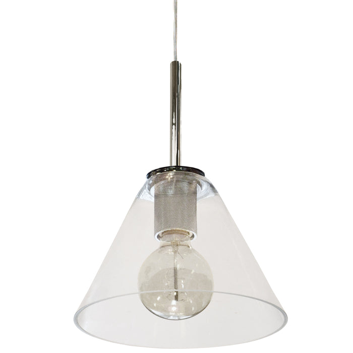 1lt Pendant, Pc W/ Clear Glass | RSW-91P-PC-CLR