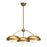 Rubio 28-in Aged Gold/opal Matte Glass 3 Lights Chandeliers | CH522328AGOP